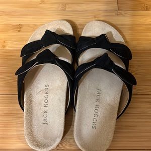 Jack Rogers bow slide. Size 7 black